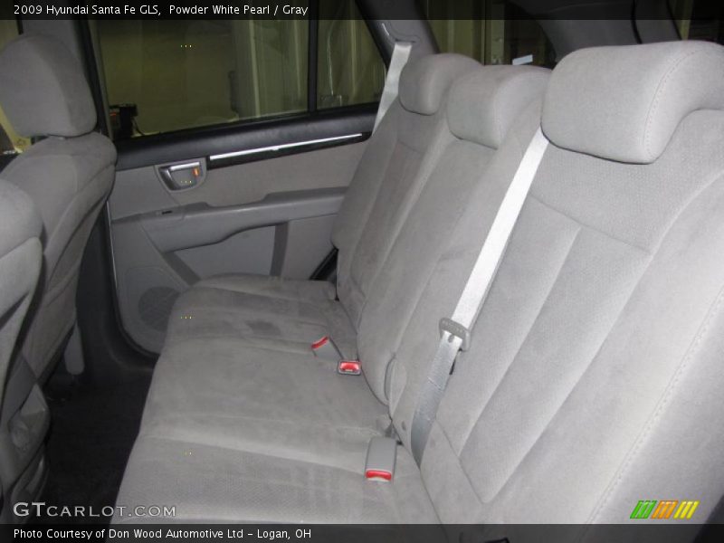 Powder White Pearl / Gray 2009 Hyundai Santa Fe GLS