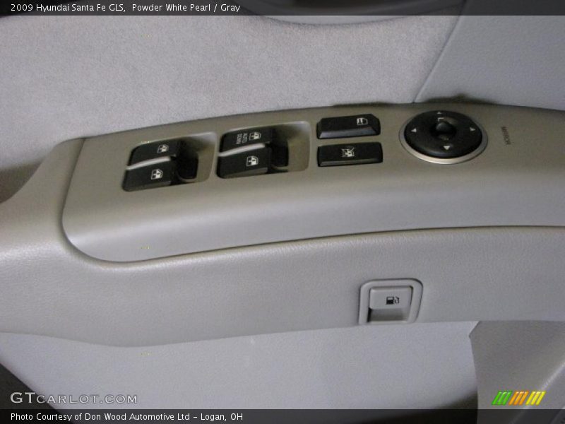 Powder White Pearl / Gray 2009 Hyundai Santa Fe GLS