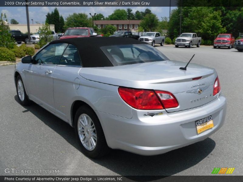 Bright Silver Metallic / Dark Slate Gray 2009 Chrysler Sebring Touring Convertible