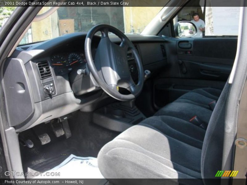 Black / Dark Slate Gray 2001 Dodge Dakota Sport Regular Cab 4x4