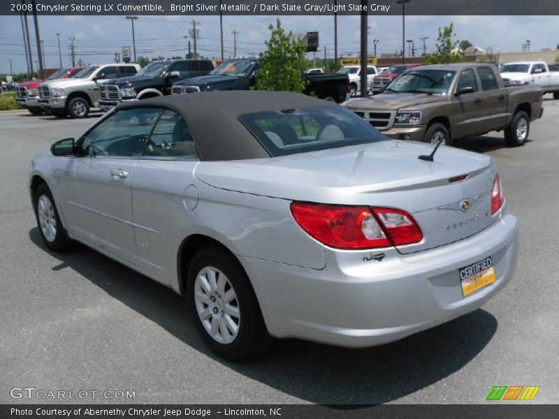 Bright Silver Metallic / Dark Slate Gray/Light Slate Gray 2008 Chrysler Sebring LX Convertible