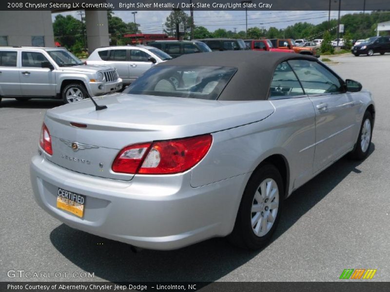 Bright Silver Metallic / Dark Slate Gray/Light Slate Gray 2008 Chrysler Sebring LX Convertible