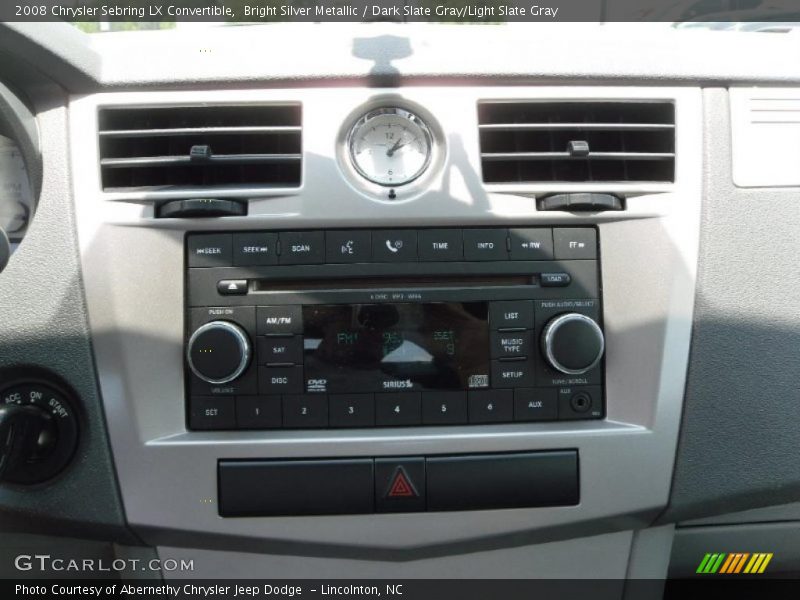 Bright Silver Metallic / Dark Slate Gray/Light Slate Gray 2008 Chrysler Sebring LX Convertible