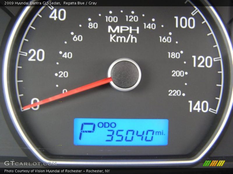 Regatta Blue / Gray 2009 Hyundai Elantra GLS Sedan