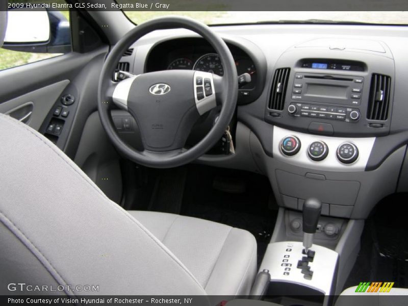 Regatta Blue / Gray 2009 Hyundai Elantra GLS Sedan