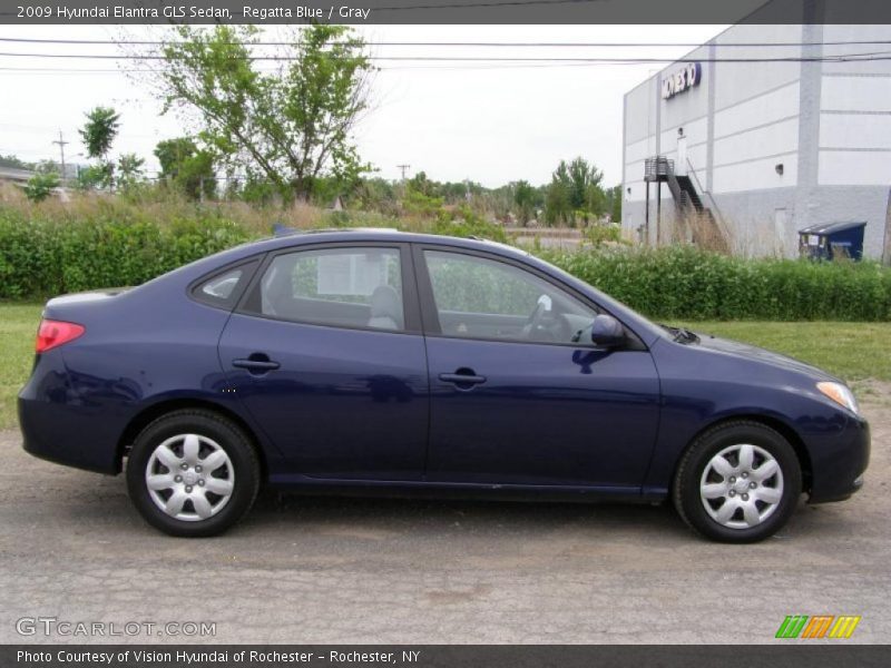 Regatta Blue / Gray 2009 Hyundai Elantra GLS Sedan