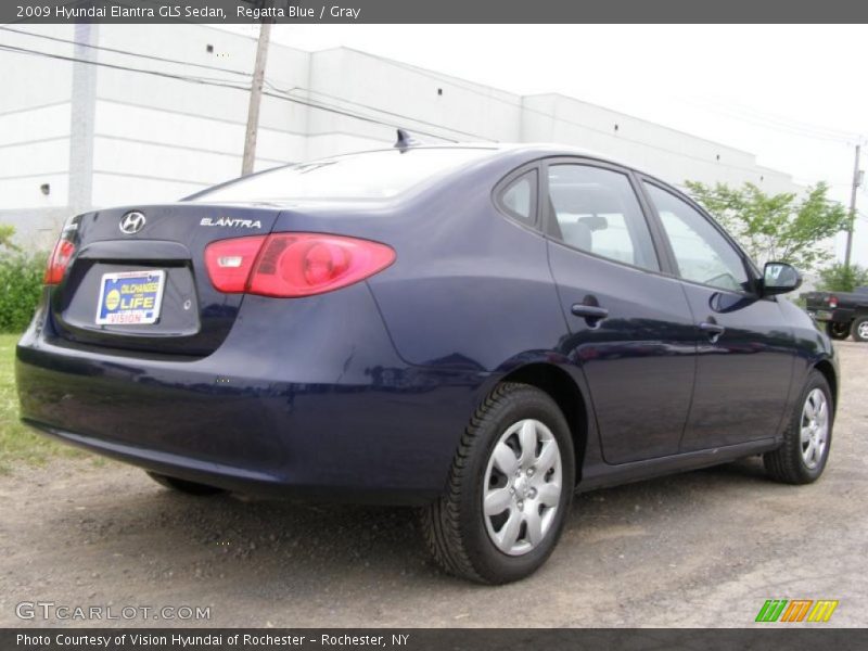 Regatta Blue / Gray 2009 Hyundai Elantra GLS Sedan