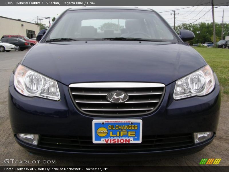Regatta Blue / Gray 2009 Hyundai Elantra GLS Sedan
