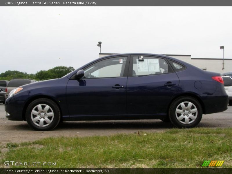 Regatta Blue / Gray 2009 Hyundai Elantra GLS Sedan