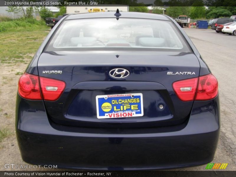 Regatta Blue / Gray 2009 Hyundai Elantra GLS Sedan