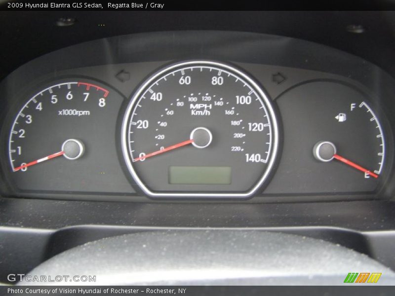 Regatta Blue / Gray 2009 Hyundai Elantra GLS Sedan