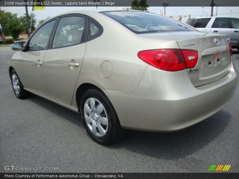 Laguna Sand Metallic / Beige 2008 Hyundai Elantra GLS Sedan