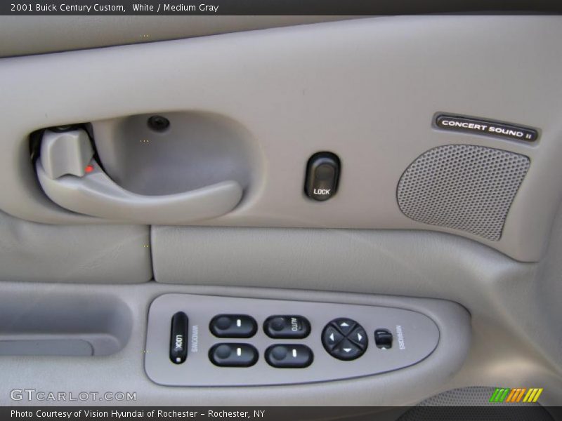 White / Medium Gray 2001 Buick Century Custom
