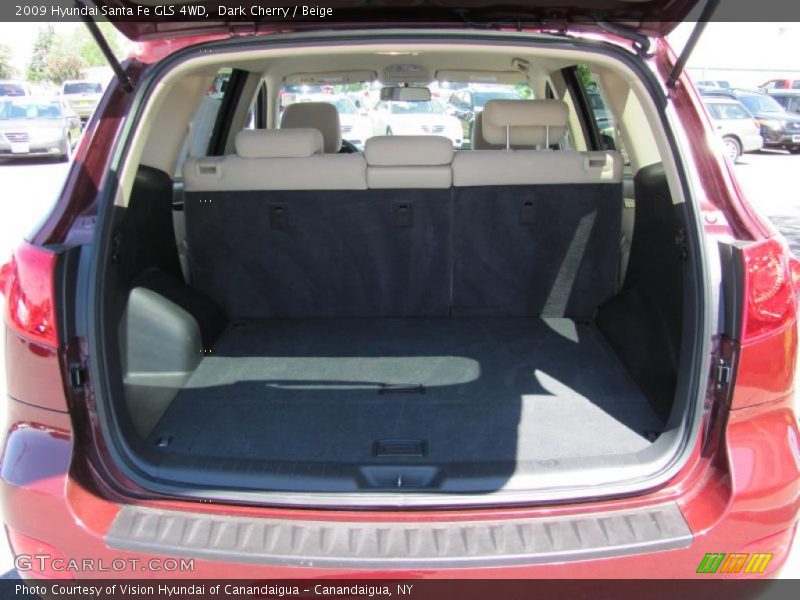 Dark Cherry / Beige 2009 Hyundai Santa Fe GLS 4WD