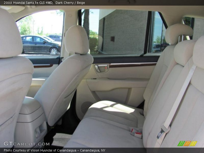 Dark Cherry / Beige 2009 Hyundai Santa Fe GLS 4WD