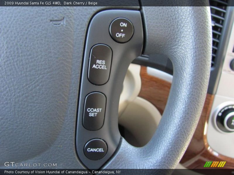 Dark Cherry / Beige 2009 Hyundai Santa Fe GLS 4WD