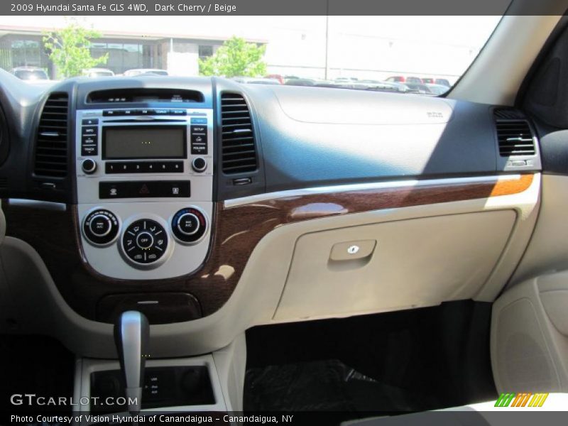 Dark Cherry / Beige 2009 Hyundai Santa Fe GLS 4WD