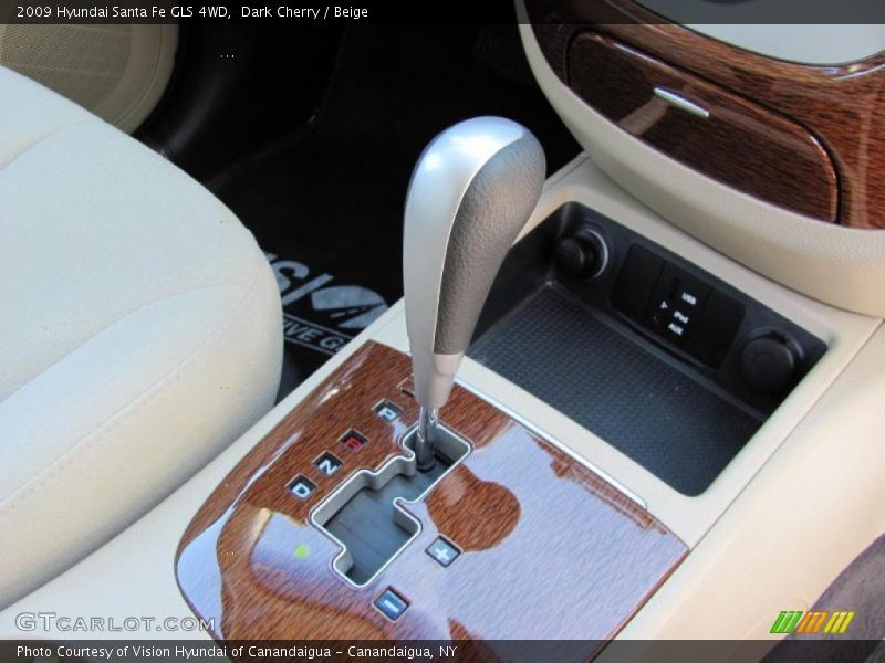Dark Cherry / Beige 2009 Hyundai Santa Fe GLS 4WD