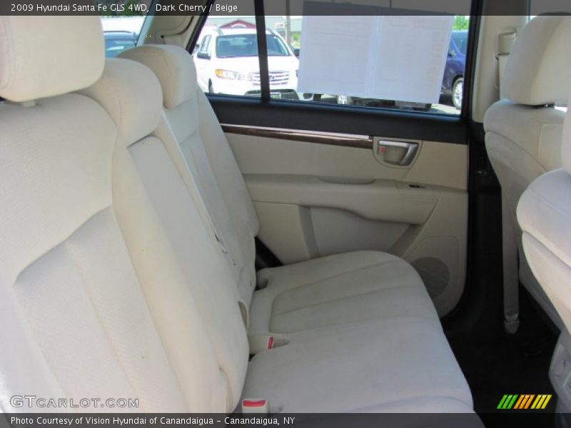 Dark Cherry / Beige 2009 Hyundai Santa Fe GLS 4WD