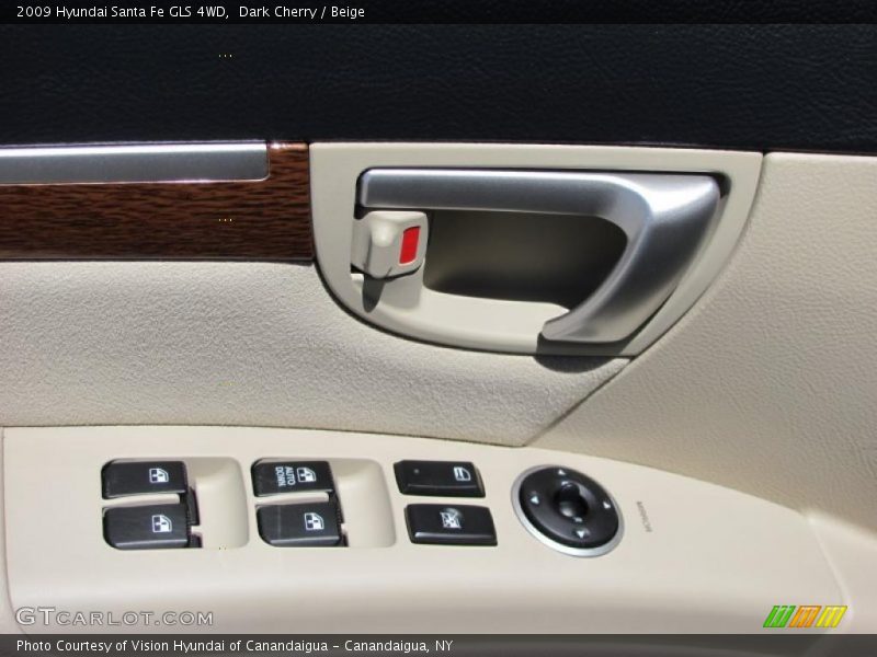Dark Cherry / Beige 2009 Hyundai Santa Fe GLS 4WD