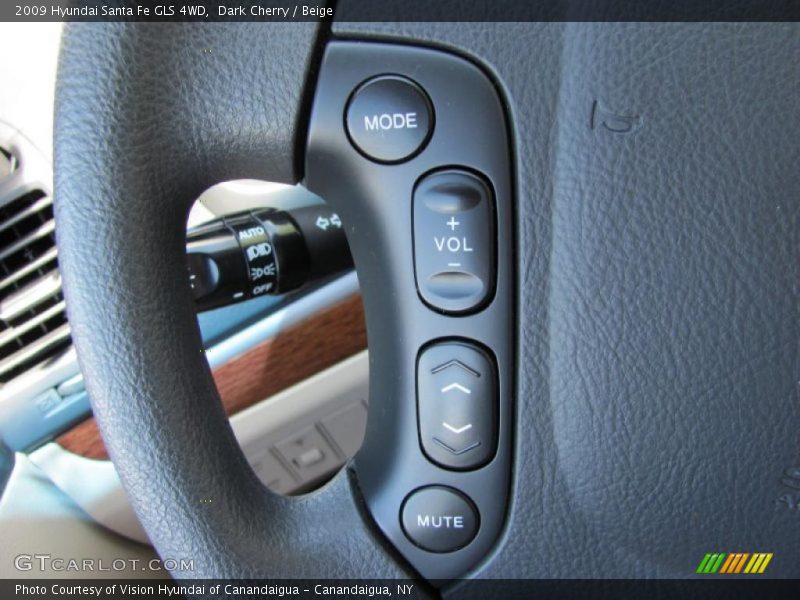 Dark Cherry / Beige 2009 Hyundai Santa Fe GLS 4WD