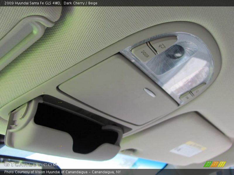 Dark Cherry / Beige 2009 Hyundai Santa Fe GLS 4WD