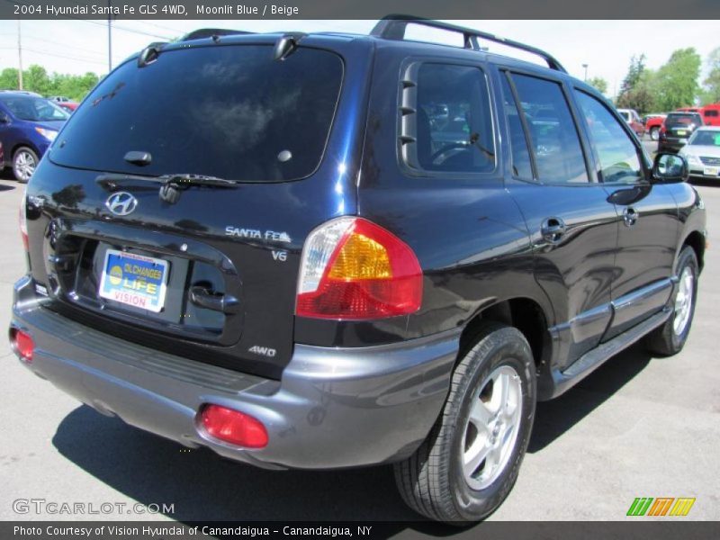 Moonlit Blue / Beige 2004 Hyundai Santa Fe GLS 4WD