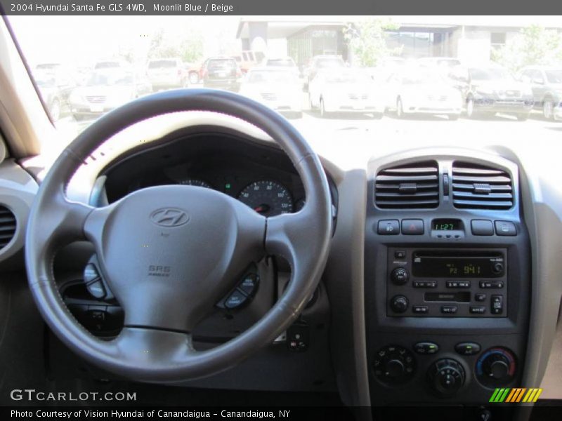 Moonlit Blue / Beige 2004 Hyundai Santa Fe GLS 4WD
