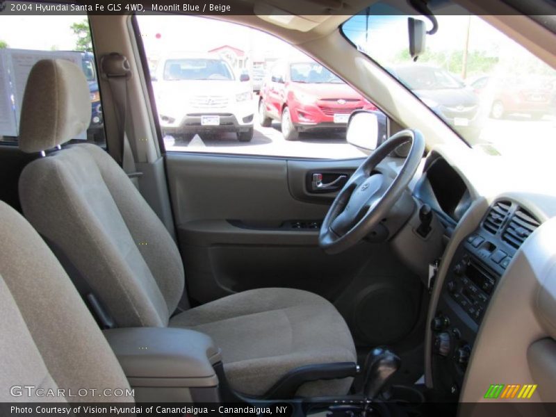 Moonlit Blue / Beige 2004 Hyundai Santa Fe GLS 4WD
