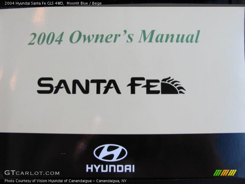 Moonlit Blue / Beige 2004 Hyundai Santa Fe GLS 4WD
