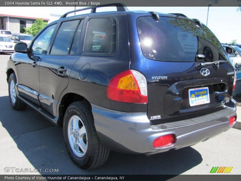 Moonlit Blue / Beige 2004 Hyundai Santa Fe GLS 4WD