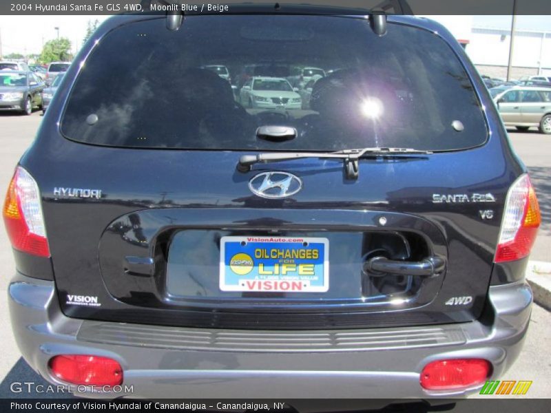 Moonlit Blue / Beige 2004 Hyundai Santa Fe GLS 4WD