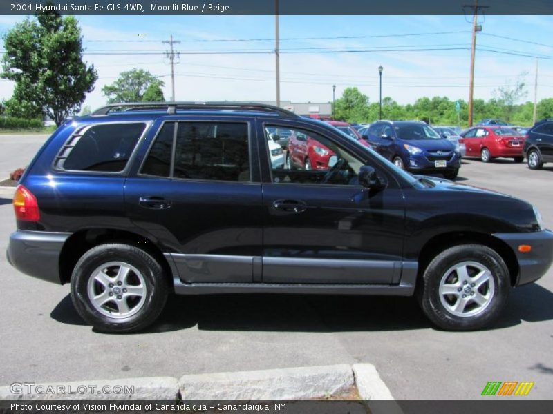 Moonlit Blue / Beige 2004 Hyundai Santa Fe GLS 4WD