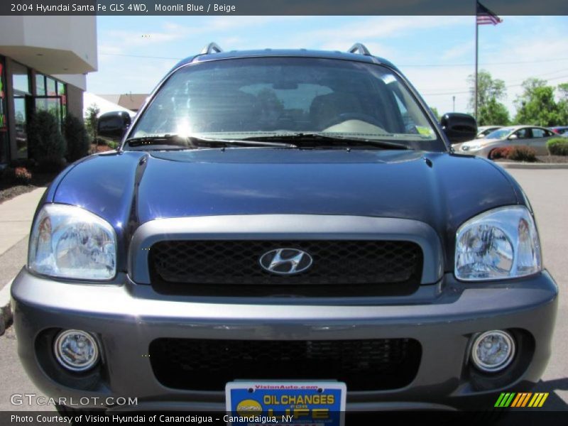 Moonlit Blue / Beige 2004 Hyundai Santa Fe GLS 4WD