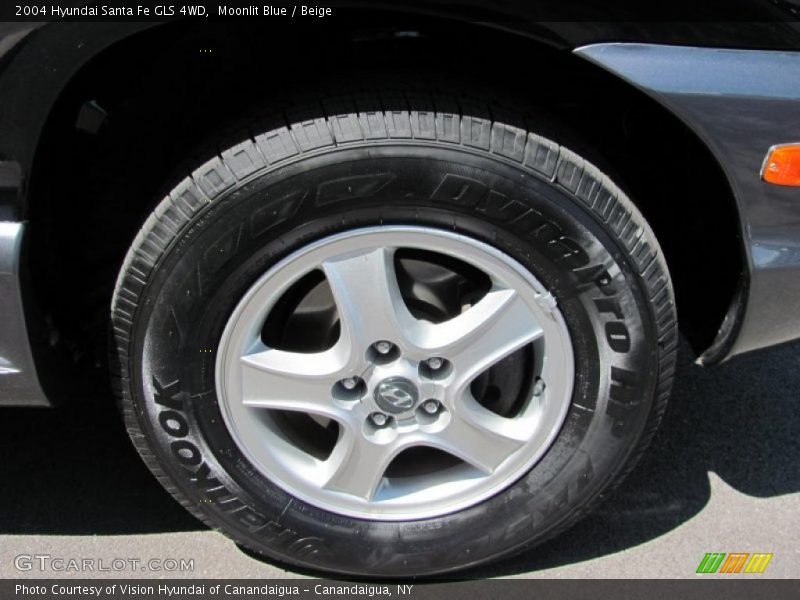 Moonlit Blue / Beige 2004 Hyundai Santa Fe GLS 4WD