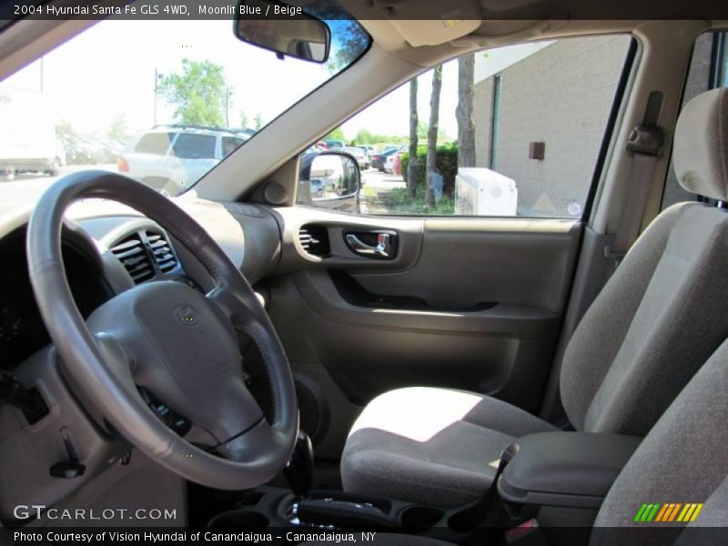 Moonlit Blue / Beige 2004 Hyundai Santa Fe GLS 4WD