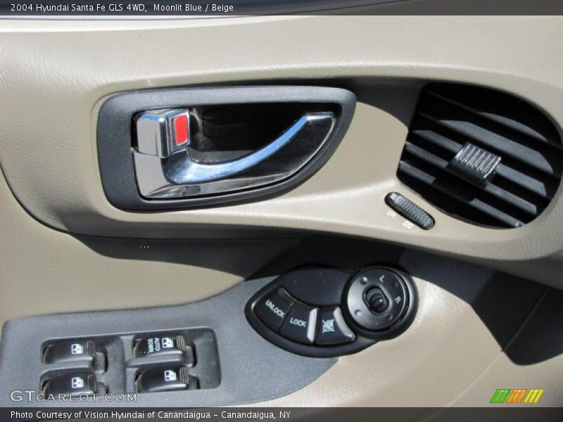 Moonlit Blue / Beige 2004 Hyundai Santa Fe GLS 4WD