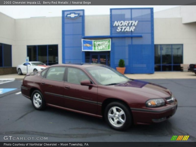 Berry Red Metallic / Neutral Beige 2003 Chevrolet Impala LS