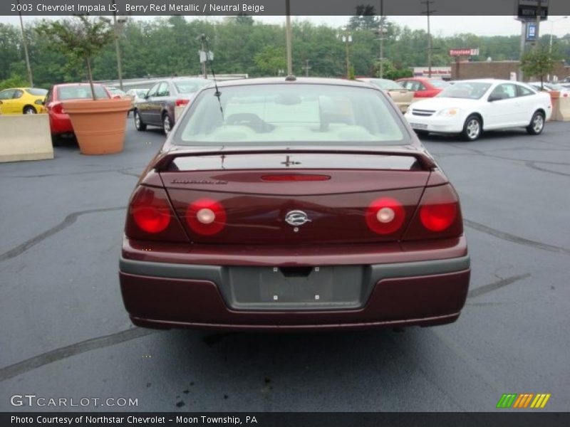 Berry Red Metallic / Neutral Beige 2003 Chevrolet Impala LS