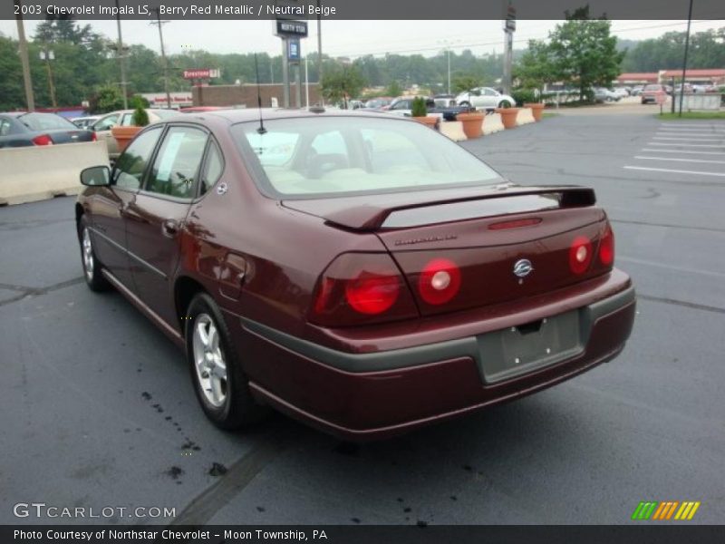 Berry Red Metallic / Neutral Beige 2003 Chevrolet Impala LS