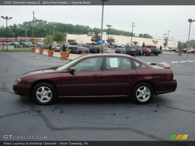 Berry Red Metallic / Neutral Beige 2003 Chevrolet Impala LS