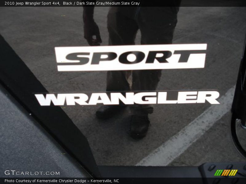 Black / Dark Slate Gray/Medium Slate Gray 2010 Jeep Wrangler Sport 4x4
