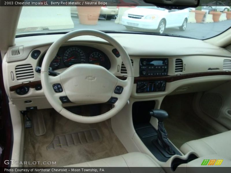 Berry Red Metallic / Neutral Beige 2003 Chevrolet Impala LS
