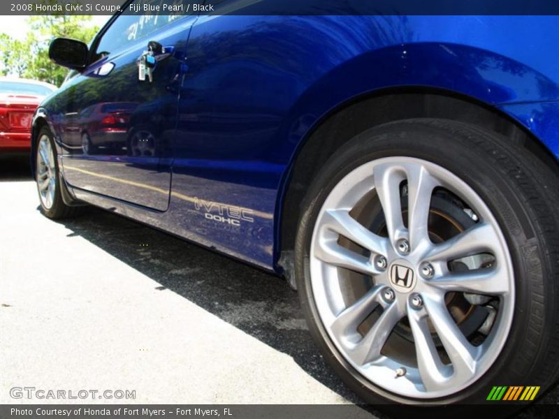 Fiji Blue Pearl / Black 2008 Honda Civic Si Coupe