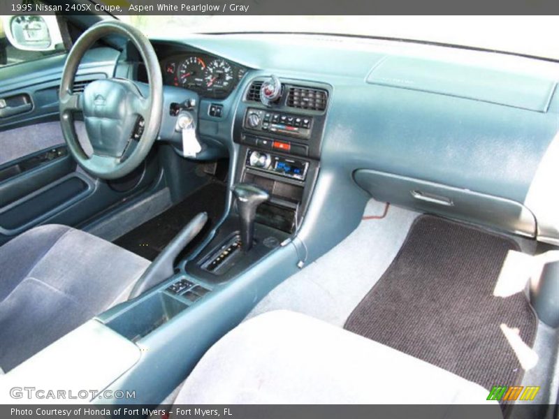 Aspen White Pearlglow / Gray 1995 Nissan 240SX Coupe