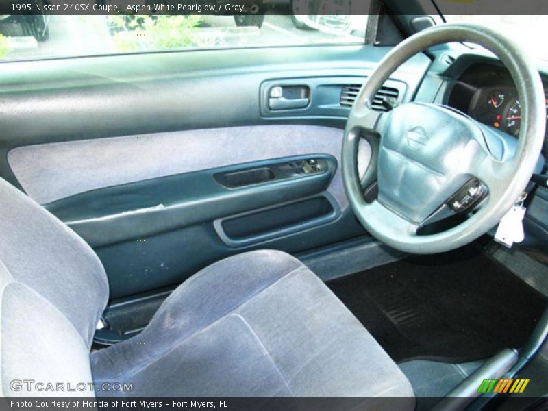 Aspen White Pearlglow / Gray 1995 Nissan 240SX Coupe