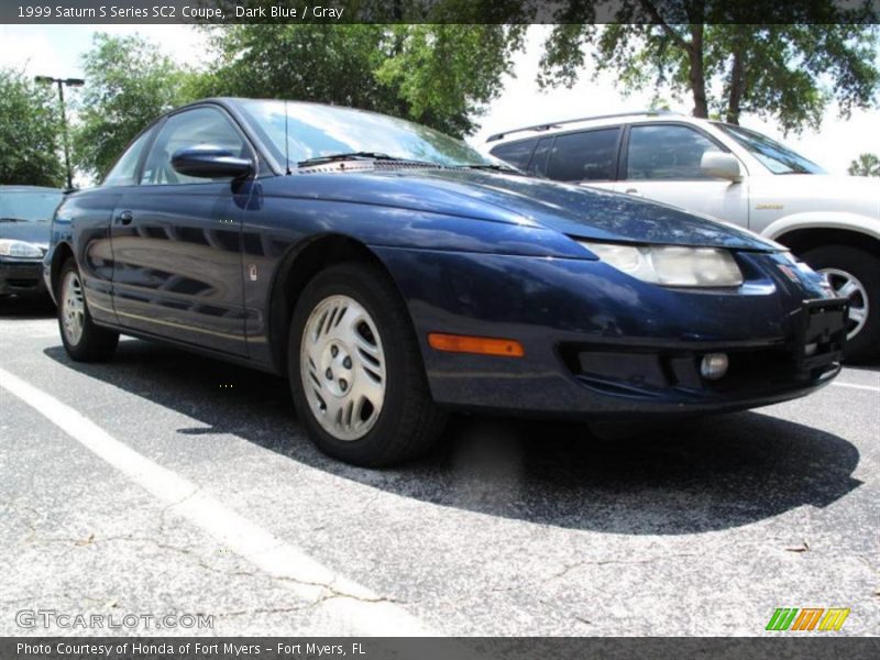 Dark Blue / Gray 1999 Saturn S Series SC2 Coupe
