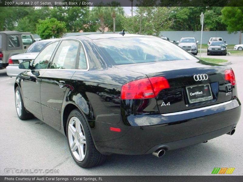Brilliant Black / Ebony 2007 Audi A4 2.0T Sedan