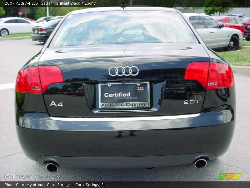 Brilliant Black / Ebony 2007 Audi A4 2.0T Sedan