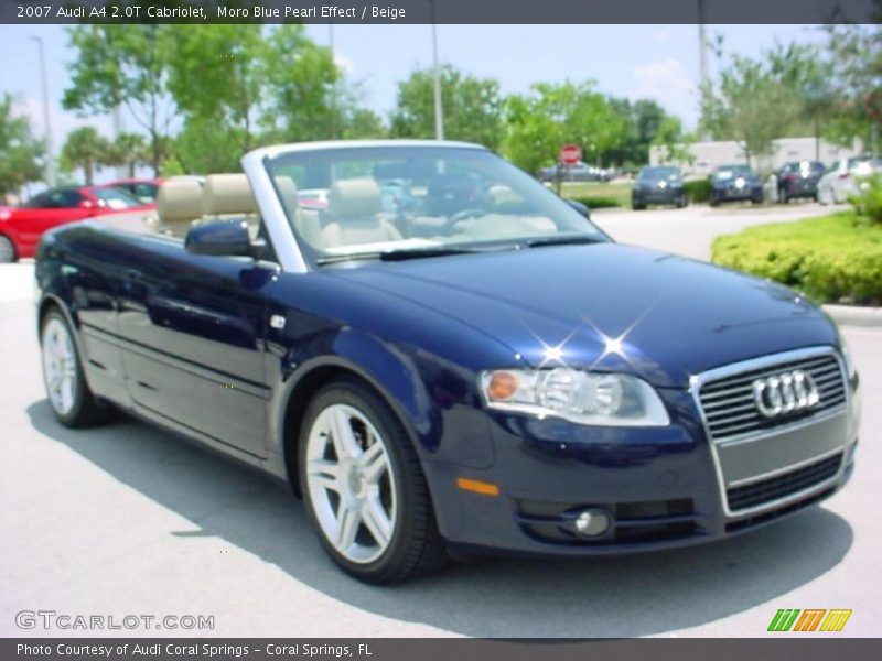 Moro Blue Pearl Effect / Beige 2007 Audi A4 2.0T Cabriolet